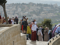 Tourists look from the Mount of Olives at the panoramic view of Jerusalem.
Israel's Health Ministry just announced three more people were di...