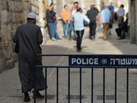 An empty Police checkpoint seen in Jerusalem's Old City.
With the total to 42 Israelis tested positive for coronavirus, Israel now expanded...
