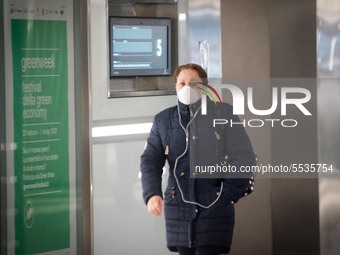 Travelers on March 10, 2020 at the Padua train station following new Italian government measures to contain Coronavirus , as Italy took dras...