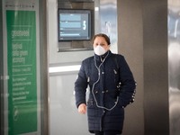 Travelers on March 10, 2020 at the Padua train station following new Italian government measures to contain Coronavirus , as Italy took dras...