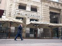 Restaurant and bar closed at the first day of quarantine for Italy, Milan, March 9, 2020. The first day after Giuseppe Conte's announcement...