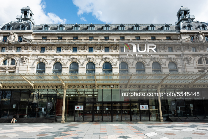 Orsay museum already closed cause of the coronavirus in Paris, France, on March 13, 2020. the day after the President 's intervention on Tel...