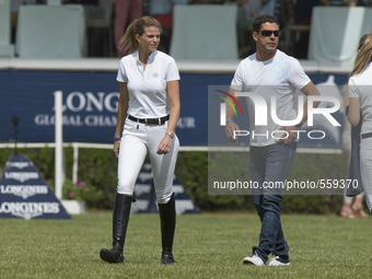 Athina Onassis de Miranda,  during the first journey of the International Horse Jumps Contest of Madrid held at the Campo Villa's Club in Ma...