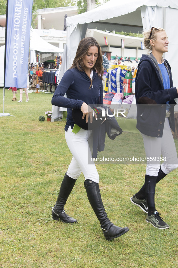 US horse rider Jessica Springsteen, daughter of US singer Bruce Springsteen,  during the first journey of the International Horse Jumps Cont...