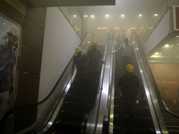 A fire broke out at Lake Market shopping Mall around 11.45 p.m located in the southern part of Kolkata,India, on May 9, 2015. Five fire exti...