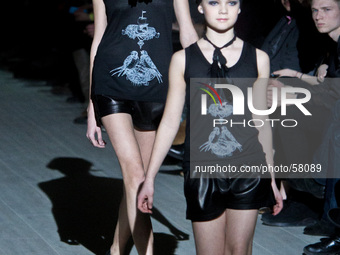 Latest collection of Victor Anisimov were showcased on UFW, in Kiev, Ukraine, on March 18, 2014. (