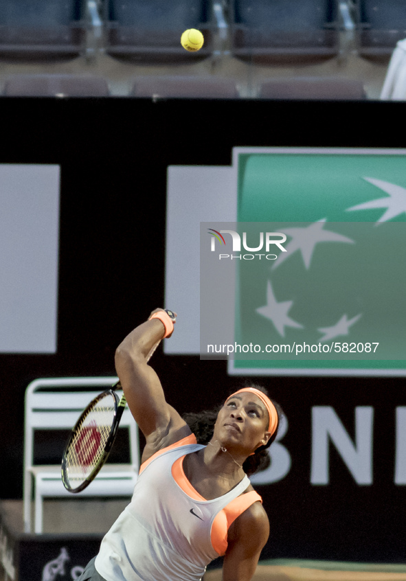 Serena Williams of American in action in his match against Anastasija Pavljučenkova of the Rusiia on Day Three of the The Internazionali BNL...