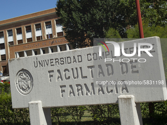 The entry of the University on July 06, 2020 in  Madrid, Spain. More than 41,000 students are taking the Community of Madrid's University en...