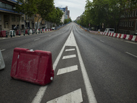 View of the bridge that joins the streets of Joaquin Costa and Francisco Silvela, which has been closed by the Madrid City Council for demol...