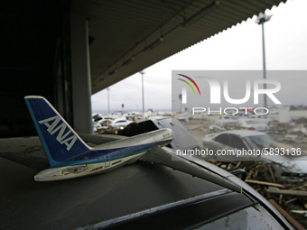 March 22, 2011-Sendai, Japan-A View of debris and mud covered at Tsunami hit Destroyed Airport in Sendai on March 22, 2011, Japan.  On 11 Ma...