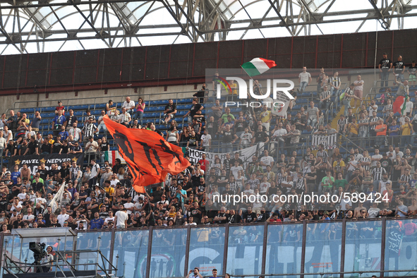 Juventus Supporters during the Serie A football match n.36 INTER - JUVENTUS on 16/05/15 at the Stadio Meazza in Milan, Italy. Copyright 2015...