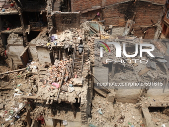 An areal view of Bhaktapur, Nepal (
