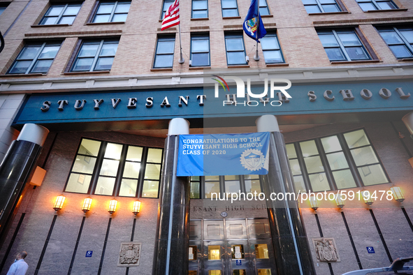 A view of Stuyvesant High School in Manhattan  as New York City, United States continues Phase 4 of re-opening following restrictions impose...