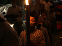 Indonesian muslims held a torch prade to celebrate the Islamic New Year 1442 Hijriyah (Islamic calendar) in South Tangerang city, Banten Pro...
