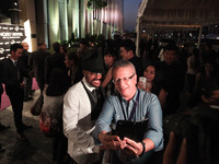 Pasay City, Philippines - International superstar Apl de Ap poses for pictures with fans during the opening of Nobu Hotel in Pasay City, Phi...