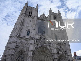 Cathedral Saint-Pierre and Saint-Paul of Nantes. Photo taken on August 26, 2020. (