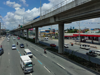 New LRT-2 Station bridge located in Marcos Highway, Marikina City, Manila, Philippines, is almost finished today, on September 1, 2020. The...