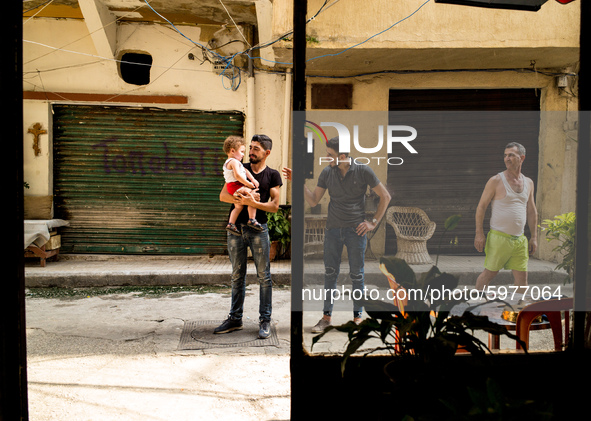 Everyday life in Nabaa neighbourhood on September 3,2020, Beirut , Lebanon 