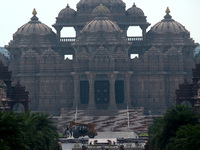 The iconic Akshardham temple of Delhi remains closed and still not opened it's doors for devotees amid the Corona virus outbreak in New Delh...