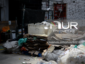 A recycling warehouse in the Las Cruces neighborhood in the city of Bogota, Colombia (