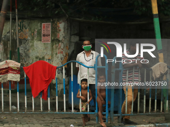 Street children's without face mask  on the road side footpath in Kolkata,India on Tuesday, September 22,2020. The nation of 1.3 billion peo...