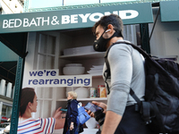 A view of Bed Bath & Beyond Branch in New York City on September 22, 2020. Bed Bath & Beyond announced plans to permanently close about 200...