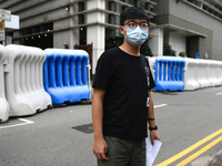 Pro-Democracy activists Joshua Wong is seen leaving the central police station on September 24, 2020 in Hong Kong, China. Joshua Wong was ar...