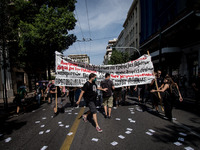 Students protest in Athens, Greece on September 24, 2020. They ask from the government to give money for education, to reduce the number of...