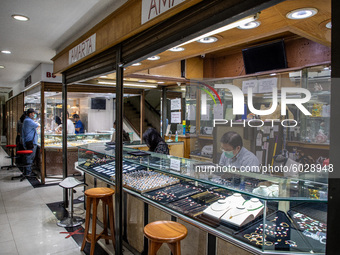 Gold and Jewerly Store in Cikini - Cetral Jakarta on 24 September 2020. Jakarta's return to stricter social-distancing measures has dashed h...