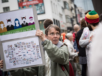 Around 300 people joined the 4th World Day against Monsanto and also against the treaty TTIP in the center of Brussels, Belgium on May 23, 2...
