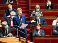  French Interior Minister Fabien Roussel   speaks at the session of the questions for the government (QAG) at French National Assembly  in P...