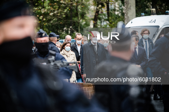 Prime Minister Jean Castex during a press conference in Paris, France, on September 25, 2020, when shortly before noon a man armed with a kn...