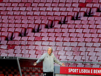 Benfica's head coach Jorge Jesus reacts during the Portuguese League football match between SL Benfica and Moreirense FC at the Luz stadium...