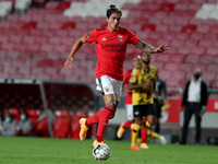 Darwin Nunez of SL Benfica in action during the Portuguese League football match between SL Benfica and Moreirense FC at the Luz stadium in...