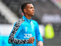  
Morgan Whittaker of Derby County warms up ahead of kick-off during the Sky Bet Championship match between Derby County and Blackburn Rove...