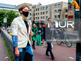 XR models are taking the streets, during the launch of 'Nopulence', the first activist clothing collection by Extinction Rebellion during th...