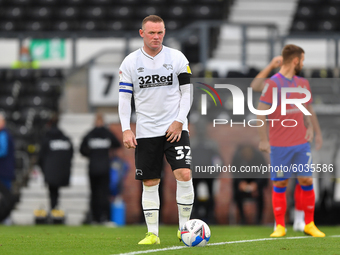  
Wayne Rooney of Derby County during the Sky Bet Championship match between Derby County and Blackburn Rovers at the Pride Park, DerbyDerb...
