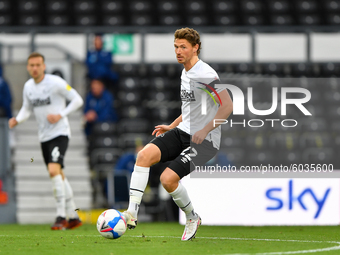  
George Evans of Derby County during the Sky Bet Championship match between Derby County and Blackburn Rovers at the Pride Park, DerbyDerb...