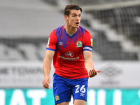  
Darragh Lenihan of Blackburn Rovers gestures during the Sky Bet Championship match between Derby County and Blackburn Rovers at the Pride...