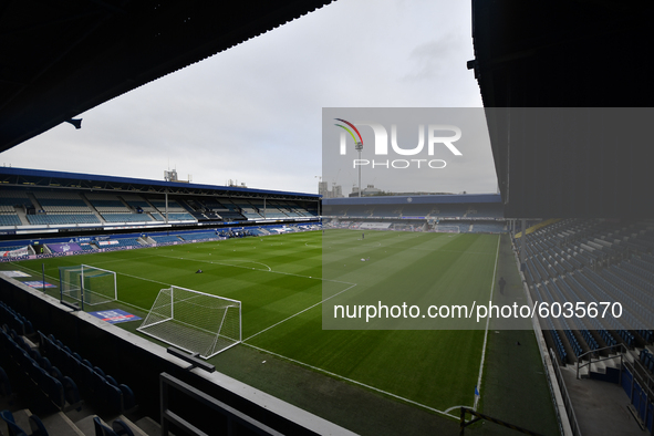 General view of Queens Park Ranger stadium during  the Sky Bet Championship match between Queens Park Rangers and Middlesbrough at The Kiyan...