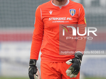  Dean Gerken of Colchester United  during the Sky Bet League 2 match between Barrow and Colchester United at the Holker Street, Barrow-in-Fu...