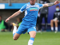   Scott Quigley of Barrow during the Sky Bet League 2 match between Barrow and Colchester United at the Holker Street, Barrow-in-Furness, En...