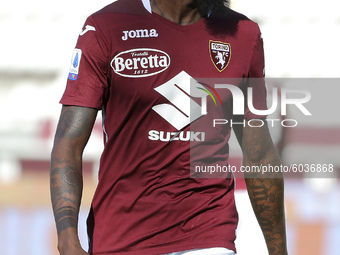 Nicolas Nkoulou of Torino FC during the Serie A match between Torino FC and Atalanta BC at Stadio Olimpico di Torino on September 26, 2020 i...