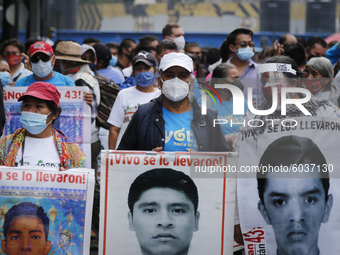 Mothers of missing students during a demonstration to commemorate the sixth anniversary of the disappearance of the 43 Ayotzinapa students o...