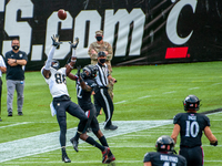 Army wide receiver Isaiah Alston (86) attempts to catch the ball during an NCAA college football game at Nippert Stadium between the Univers...