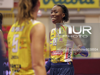 Paola Egonu of Imoco Volley Conegliano during the Volleyball Women Serie A match between Busto Arsizio Volley and Imoco Volley Conegliano at...