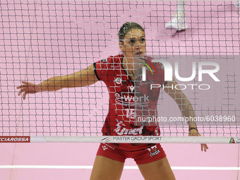 Jovana Stevanovic of Busto Arsizio Volley in action during the Volleyball Women Serie A match between Busto Arsizio Volley and Imoco Volley...