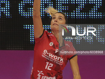 Francesca Piccinini of Busto Arsizio Volley in action during the Volleyball Women Serie A match between Busto Arsizio Volley and Imoco Volle...