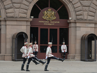 The change of the Guard of Honor at the entrance to the Presidential Palace in Sofia.
On Monday, September 28, 2020, in Sofia, Bulgaria. (