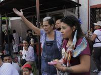 Dona Enriqueta Romero, guardian of the Temple of Santa Muerte in Tepito, on October 01, 2020, received dozens of people throughout this day,...